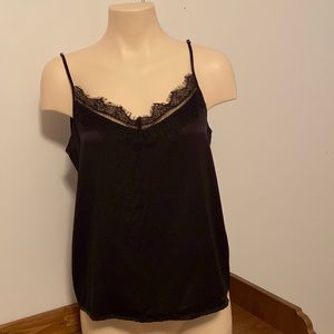 Lily Silk Camisole in Black Size L